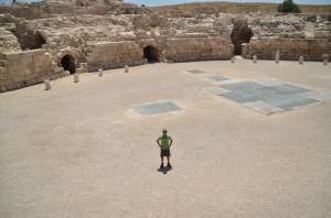 In the amphitheater at Bet Guvrin, waiting for the lions.
