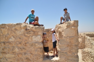 In the Iron age guard tower at Arad.